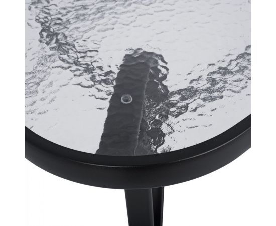 ΤΡΑΠΕΖΙ BRUNO 150X90Χ72Υεκ. ΜΕΤΑΛΛΙΚΟ ΜΑΥΡΟ ΜΕ ΓΥΑΛΙΝΗ ΕΠΙΦΑΝΕΙΑ HM5145.03 - ΤΡΑΠΕΖΙΑ ΕΞ. ΧΩΡΟΥ στο Milonadakis.gr