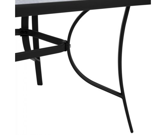 ΤΡΑΠΕΖΙ BRUNO 150X90Χ72Υεκ. ΜΕΤΑΛΛΙΚΟ ΜΑΥΡΟ ΜΕ ΓΥΑΛΙΝΗ ΕΠΙΦΑΝΕΙΑ HM5145.03 - ΤΡΑΠΕΖΙΑ ΕΞ. ΧΩΡΟΥ στο Milonadakis.gr