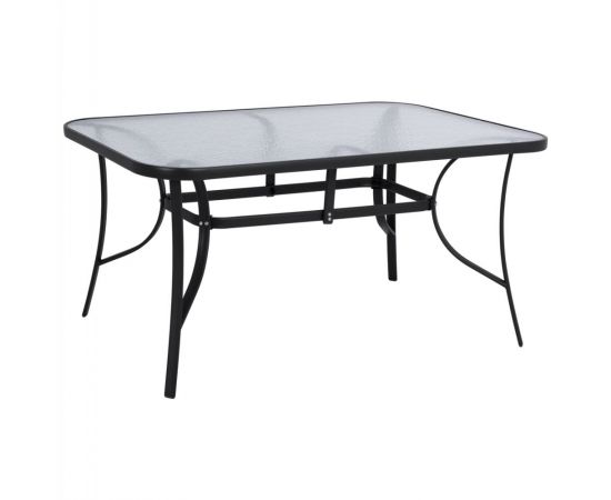 ΤΡΑΠΕΖΙ BRUNO 150X90Χ72Υεκ. ΜΕΤΑΛΛΙΚΟ ΜΑΥΡΟ ΜΕ ΓΥΑΛΙΝΗ ΕΠΙΦΑΝΕΙΑ HM5145.03 - ΤΡΑΠΕΖΙΑ ΕΞ. ΧΩΡΟΥ στο Milonadakis.gr