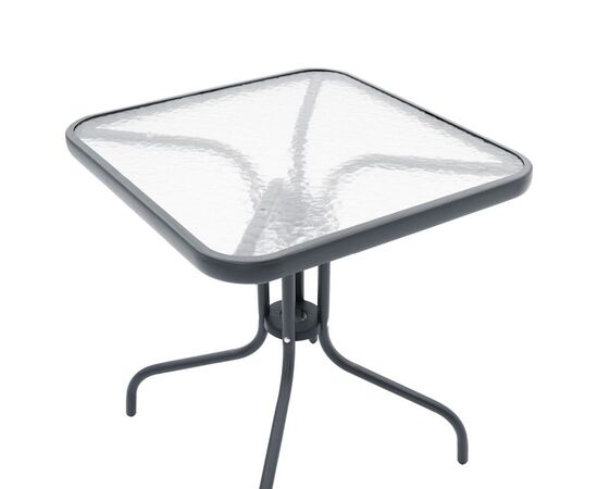 Τραπεζαρία Watson-Lindaria pakoworld μέταλλο ανθρακί-γυαλί 70x70x70εκ - ΣΕΤ ΤΡΑΠΕΖΑΡΙΕΣ στο Milonadakis.gr