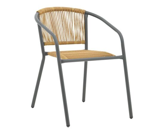 Τραπεζαρία Watson-Lindaria pakoworld μέταλλο ανθρακί-γυαλί και pe rattan σε φυσική απόχρωση 70x70x70εκ - ΣΕΤ ΤΡΑΠΕΖΑΡΙΕΣ στο Milonadakis.gr