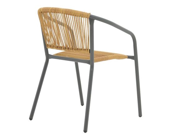 Τραπεζαρία Watson-Lindaria pakoworld μέταλλο ανθρακί-γυαλί και pe rattan σε φυσική απόχρωση 70x70x70εκ - ΣΕΤ ΤΡΑΠΕΖΑΡΙΕΣ στο Milonadakis.gr