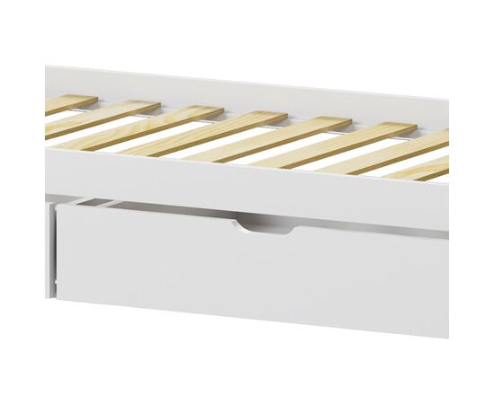Παιδικό κρεβάτι Mellin τ.Montessori με 2 συρτάρια pakoworld ξύλο πεύκου σε λευκή απόχρωση 90x190εκ - ΠΑΙΔΙΚΟ ΔΩΜΑΤΙΟ στο Milonadakis.gr