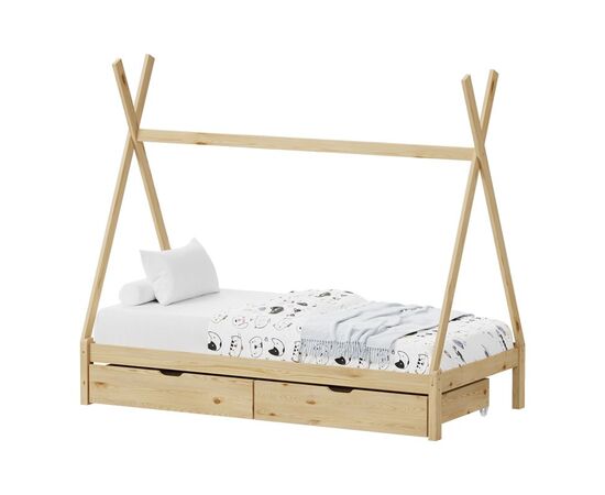 Παιδικό κρεβάτι Lalitto τ.Montessori με 2 συρτάρια τ.Montessori  pakoworld ξύλο πεύκου σε φυσική απόχρωση 90x190εκ - ΠΑΙΔΙΚΟ ΔΩΜΑΤΙΟ στο Milonadakis.gr
