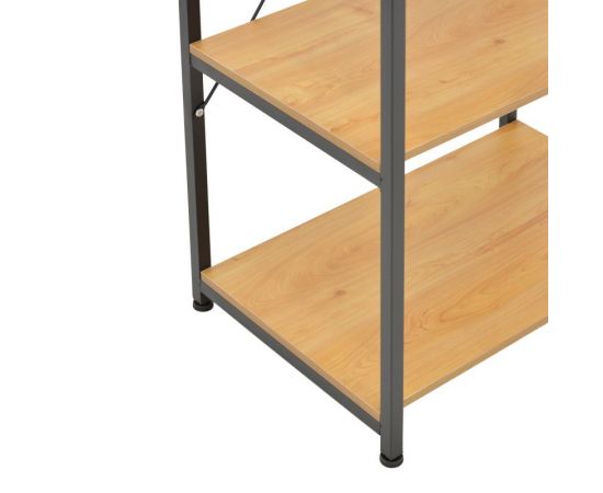 Ραφιέρα επιδαπέδια Depo pakoworld μέταλλο μαύρο-mdf σε oak απόχρωση 60x40x120εκ - ΟΡΓΑΝΩΣΗ ΣΠΙΤΙΟΥ στο Milonadakis.gr