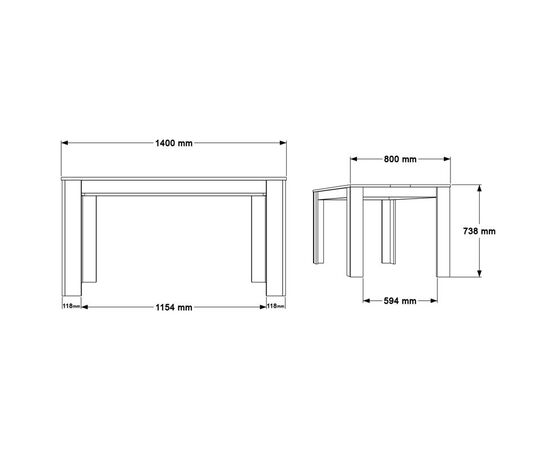 Τραπέζι Sepen pakoworld σε φυσική-λευκή απόχρωση 140x80x74εκ - ΤΡΑΠΕΖΙΑ ΚΟΥΖΙΝΑΣ στο Milonadakis.gr