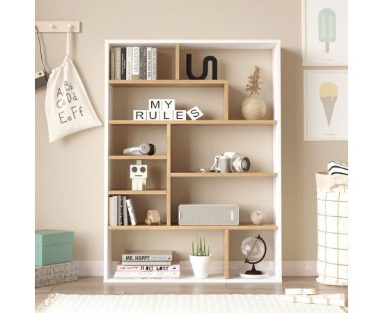 Βιβλιοθήκη Decora pakoworld σε φυσικό-λευκό απόχρωση 90x22x123.6εκ - ΒΙΒΛΙΟΘΗΚΕΣ στο Milonadakis.gr