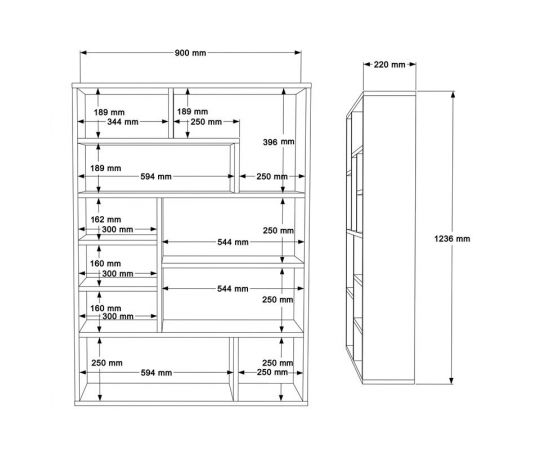 Βιβλιοθήκη Decora pakoworld σε φυσικό-λευκό απόχρωση 90x22x123.6εκ - ΒΙΒΛΙΟΘΗΚΕΣ στο Milonadakis.gr