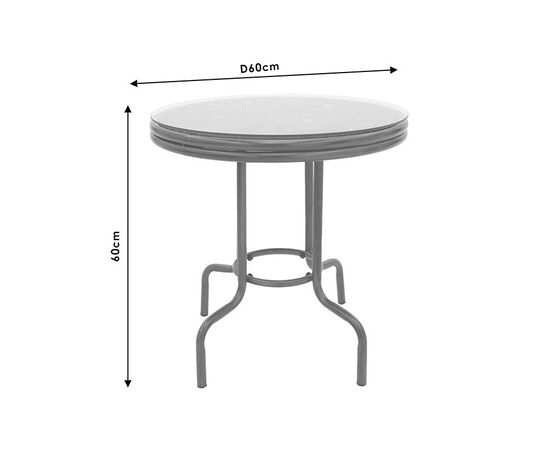 Τραπέζι Paula pakoworld μέταλλο-pe rattan καφέ Φ60x60εκ - ΤΡΑΠΕΖΙΑ ΕΞ. ΧΩΡΟΥ στο Milonadakis.gr
