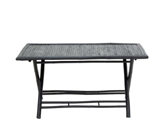 Τραπέζι Badou pakoworld πτυσσόμενο bamboo μαύρο 150x80x77εκ - ΤΡΑΠΕΖΙΑ ΕΞ. ΧΩΡΟΥ στο Milonadakis.gr