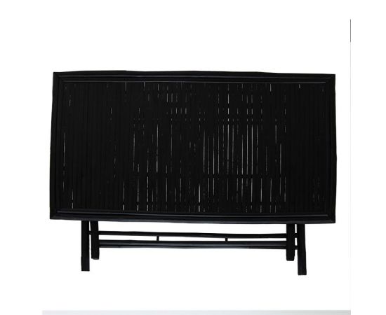 Τραπέζι Badou pakoworld πτυσσόμενο bamboo μαύρο 150x80x77εκ - ΤΡΑΠΕΖΙΑ ΕΞ. ΧΩΡΟΥ στο Milonadakis.gr