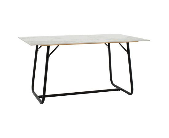 Τραπέζι Revello pakoworld sintered stone λευκό μαρμάρου-μαύρο 150x90x75εκ - ΤΡΑΠΕΖΙΑ ΚΟΥΖΙΝΑΣ στο Milonadakis.gr