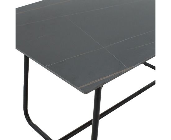 Τραπέζι Revello pakoworld sintered stone μαύρο μαρμάρου-μαύρο 150x90x75εκ - ΤΡΑΠΕΖΙΑ ΚΟΥΖΙΝΑΣ στο Milonadakis.gr