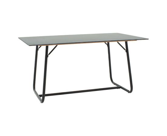 Τραπέζι Revello pakoworld sintered stone μαύρο μαρμάρου-μαύρο 150x90x75εκ - ΤΡΑΠΕΖΙΑ ΚΟΥΖΙΝΑΣ στο Milonadakis.gr