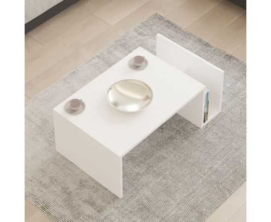 Τραπέζι σαλονιού Poko pakoworld σε λευκή απόχρωση 86.8x50x32,4εκ - ΤΡΑΠΕΖΑΚΙΑ ΣΑΛΟΝΙΟΥ στο Milonadakis.gr