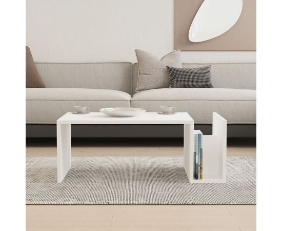Τραπέζι σαλονιού Poko pakoworld σε λευκή απόχρωση 86.8x50x32,4εκ - ΤΡΑΠΕΖΑΚΙΑ ΣΑΛΟΝΙΟΥ στο Milonadakis.gr