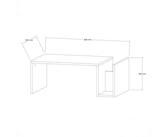 Τραπέζι σαλονιού Poko pakoworld σε λευκή απόχρωση 86.8x50x32,4εκ - ΤΡΑΠΕΖΑΚΙΑ ΣΑΛΟΝΙΟΥ στο Milonadakis.gr