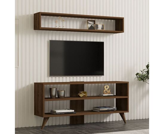 Σύνθετο σαλονιού Prestige pakoworld σε καρυδί απόχρωση 120x29,6x50εκ - ΣΥΝΘΕΣΕΙΣ ΣΑΛΟΝΙΟΥ στο Milonadakis.gr
