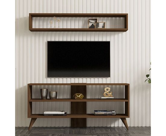 Σύνθετο σαλονιού Prestige pakoworld σε καρυδί απόχρωση 120x29,6x50εκ - ΣΥΝΘΕΣΕΙΣ ΣΑΛΟΝΙΟΥ στο Milonadakis.gr