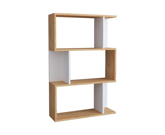 Βιβλιοθήκη Kadu pakoworld σε oak-λευκή απόχρωση  72x22x108εκ - ΒΙΒΛΙΟΘΗΚΕΣ στο Milonadakis.gr