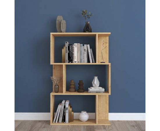 Βιβλιοθήκη Kadu pakoworld σε oak απόχρωση  72x22x108εκ - ΒΙΒΛΙΟΘΗΚΕΣ στο Milonadakis.gr