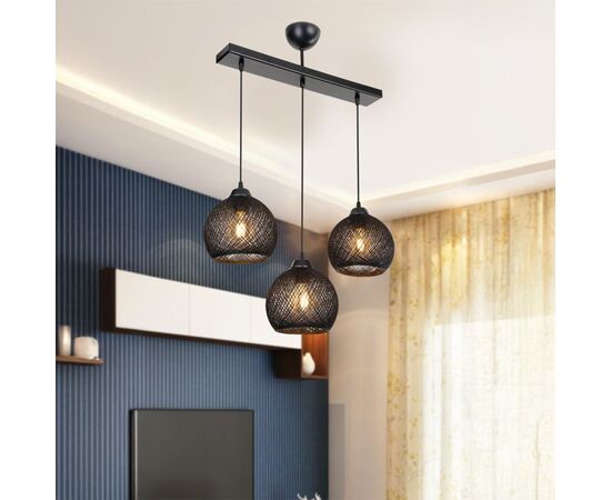 Φωτιστικό οροφής τρίφωτο PWL-0973 II pakoworld Ε27 μαύρο 50x18x85εκ - ΦΩΤΙΣΤΙΚΑ ΟΡΟΦΗΣ στο Milonadakis.gr