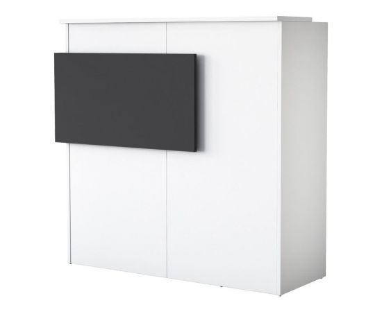 Γραφείο reception Triana pakoworld μελαμίνης λευκό-ανθρακί 110x40x110εκ - ΓΡΑΦΕΙΑ στο Milonadakis.gr