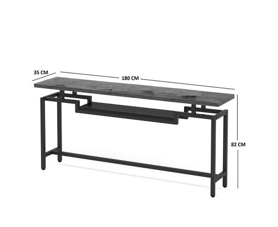 Κονσόλα Onole pakoworld σε καρυδί - μαύρο μέταλλο 180x35x82εκ - ΣΥΡΤΑΡΙΕΡΕΣ - ΤΟΥΑΛΕΤΕΣ στο Milonadakis.gr