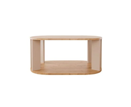 Τραπέζι Solka pakoworld σε oak απόχρωση με ανοιχτό γκρι 90x56x40εκ - ΤΡΑΠΕΖΑΚΙΑ ΣΑΛΟΝΙΟΥ στο Milonadakis.gr