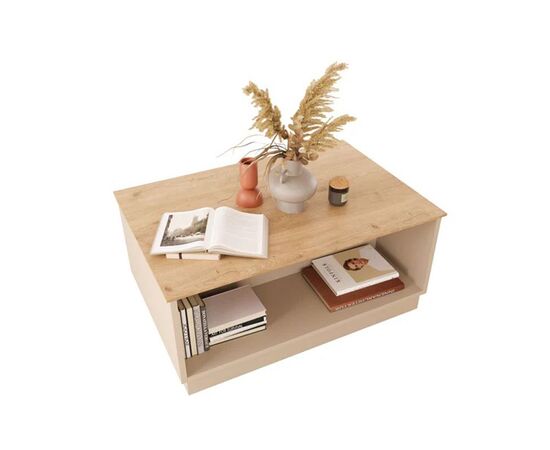Τραπέζι Monik pakoworld σε oak-ανοιχτό γκρι απόχρωση 90x56x40εκ - ΤΡΑΠΕΖΑΚΙΑ ΣΑΛΟΝΙΟΥ στο Milonadakis.gr