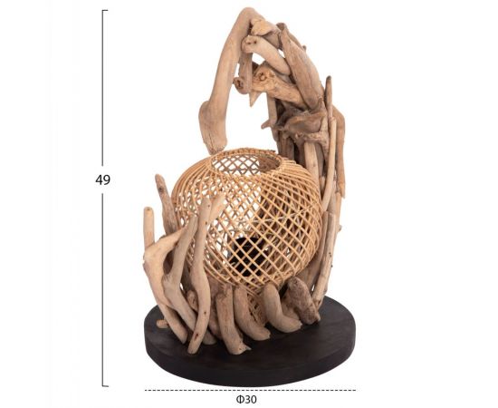 ΕΠΙΤΡΑΠΕΖΙΟ ΔΙΑΚΟΣΜΗΤΙΚΟ ΦΩΤΙΣΤΙΚΟ ASHIN HM4438 DRIFTWOOD--RATTAN 30x30x49Υεκ. - ΕΠΙΤΡΑΠΕΖΙΑ ΦΩΤΙΣΤΙΚΑ στο Milonadakis.gr