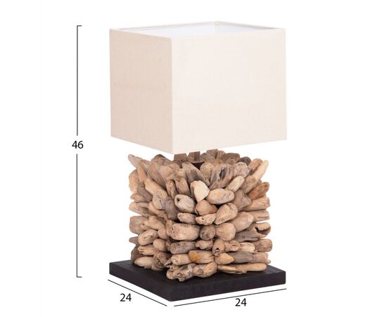 ΕΠΙΤΡΑΠΕΖΙΟ ΦΩΤΙΣΤΙΚΟ ΣΧΗΜΑ ΚΥΒΟΥ TWIGGY HM4425 DRIFTWOOD & ΛΕΥΚΟ ΚΑΠΕΛΟ 24x24x46Υεκ - ΕΠΙΤΡΑΠΕΖΙΑ ΦΩΤΙΣΤΙΚΑ στο Milonadakis.gr