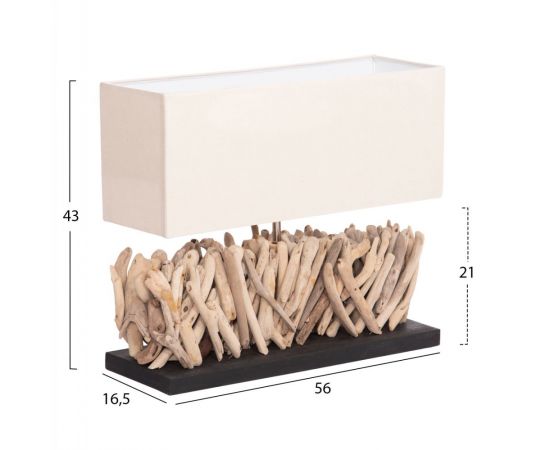 ΕΠΙΤΡΑΠΕΖΙΟ ΟΡΘΟΓΩΝΙΟ ΦΩΤΙΣΤΙΚΟ TWIGGY HM4434 DRIFTWOOD & ΛΕΥΚΟ ΚΑΠΕΛΟ 56x16.5x43Υεκ. - ΕΠΙΤΡΑΠΕΖΙΑ ΦΩΤΙΣΤΙΚΑ στο Milonadakis.gr