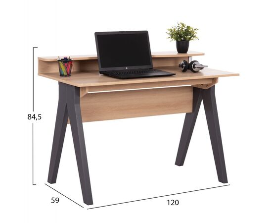 ΓΡΑΦΕΙΟ KRONEL HM18293 ΜΕΛΑΜΙΝΗ ΣΕ SONAMA-ΓΚΡΙ 120x59x84,5Υεκ. - ΓΡΑΦΕΙΑ στο Milonadakis.gr