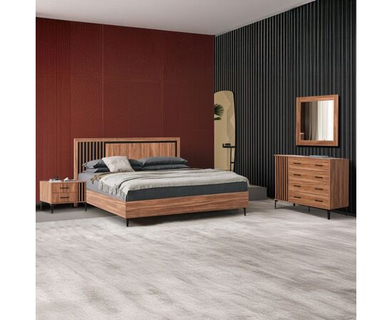 ΣΕΤ ΚΡΕΒΑΤΟΚΑΜΑΡΑΣ 4ΤΜΧ HARRY HM21115 ΜΕΛΑΜΙΝΗ ΣΕ ΦΥΣΙΚΟ ΞΥΛΟΥ & ΜΑΥΡΟ ΧΡΩΜΑ - ΣΕΤ ΚΡΕΒΑΤΟΚΑΜΑΡΑΣ στο Milonadakis.gr