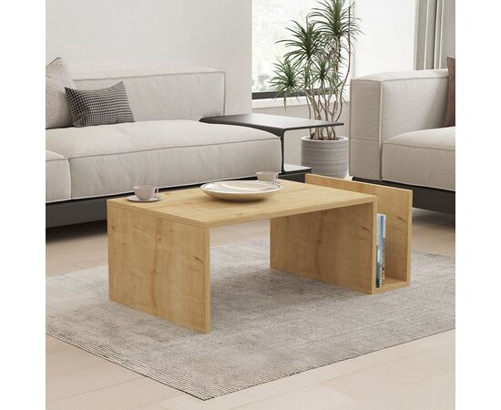 Τραπέζι σαλονιού Poko pakoworld σε oak απόχρωση 86.8x50x32,4εκ - ΤΡΑΠΕΖΑΚΙΑ ΣΑΛΟΝΙΟΥ στο Milonadakis.gr