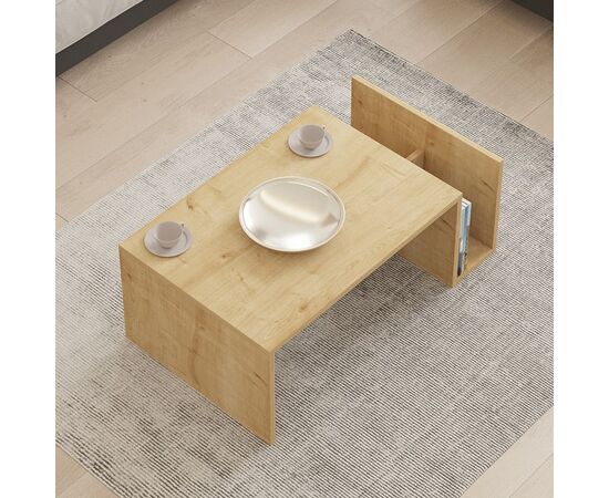 Τραπέζι σαλονιού Poko pakoworld σε oak απόχρωση 86.8x50x32,4εκ - ΤΡΑΠΕΖΑΚΙΑ ΣΑΛΟΝΙΟΥ στο Milonadakis.gr
