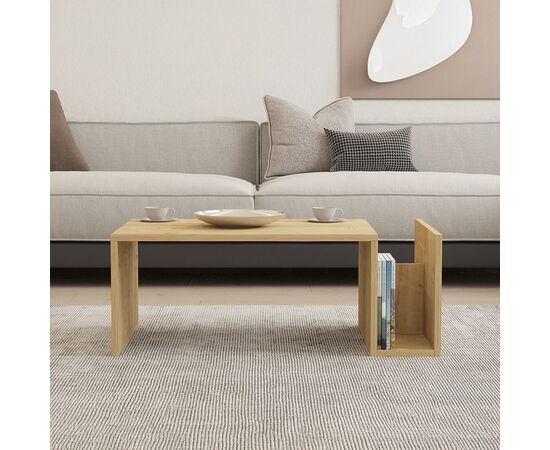Τραπέζι σαλονιού Poko pakoworld σε oak απόχρωση 86.8x50x32,4εκ - ΤΡΑΠΕΖΑΚΙΑ ΣΑΛΟΝΙΟΥ στο Milonadakis.gr