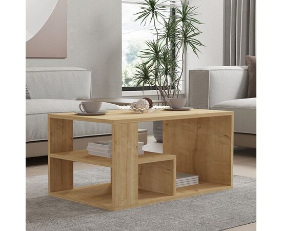 Τραπέζι σαλονιού Sobu pakoworld σε oak απόχρωση 80x50x40εκ - ΤΡΑΠΕΖΑΚΙΑ ΣΑΛΟΝΙΟΥ στο Milonadakis.gr