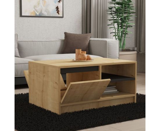 Τραπέζι σαλονιού Narli pakoworld σε oak απόχρωση 90x60x45εκ - ΤΡΑΠΕΖΑΚΙΑ ΣΑΛΟΝΙΟΥ στο Milonadakis.gr