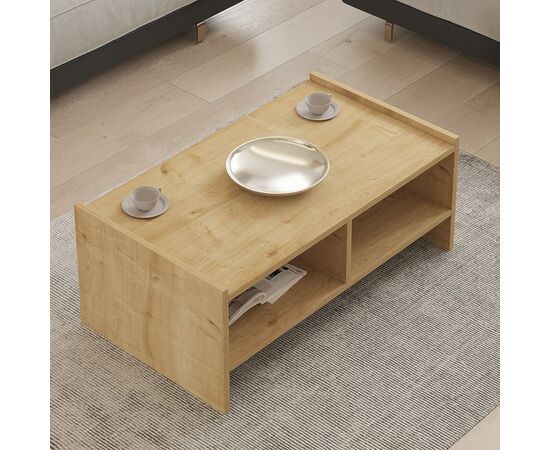 Τραπέζι σαλονιού Tiena pakoworld σε oak απόχρωση 90x50x35εκ - ΤΡΑΠΕΖΑΚΙΑ ΣΑΛΟΝΙΟΥ στο Milonadakis.gr