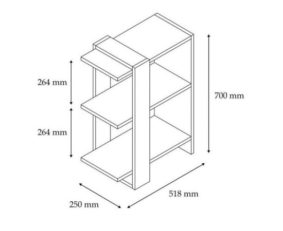 Βιβλιοθήκη Maverick pakoworld σε sonoma-ανθρακί απόχρωση 51,8x25x70εκ - ΒΙΒΛΙΟΘΗΚΕΣ στο Milonadakis.gr