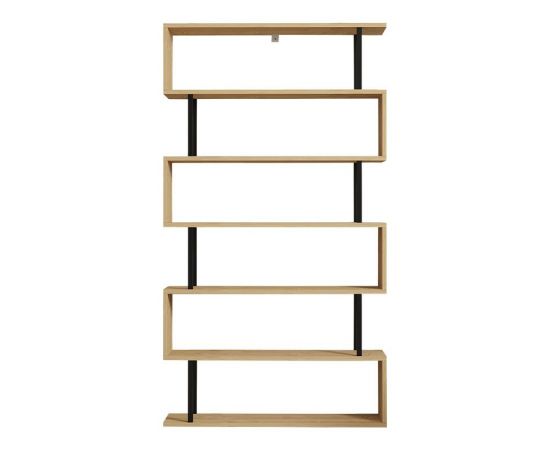 Βιβλιοθήκη Ziza pakoworld σε oak  απόχρωση 90x22x162.6εκ - ΒΙΒΛΙΟΘΗΚΕΣ στο Milonadakis.gr