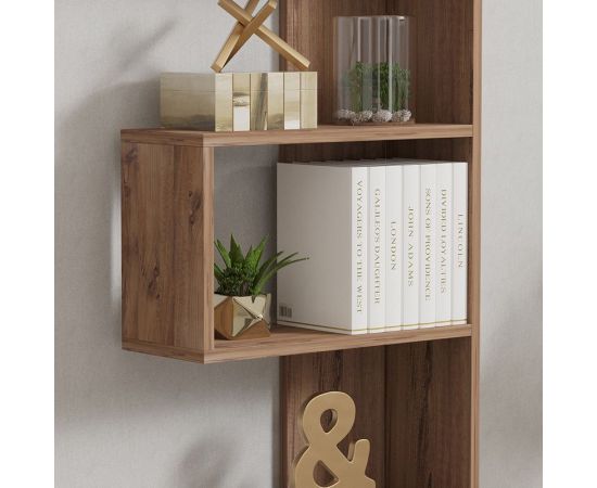 Βιβλιοθήκη Cascade pakoworld σε sonoma  απόχρωση 51.8x22x150εκ - ΒΙΒΛΙΟΘΗΚΕΣ στο Milonadakis.gr