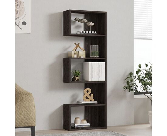 Βιβλιοθήκη Cascade pakoworld σε σκούρο καρυδί απόχρωση 51.8x22x150εκ - ΒΙΒΛΙΟΘΗΚΕΣ στο Milonadakis.gr