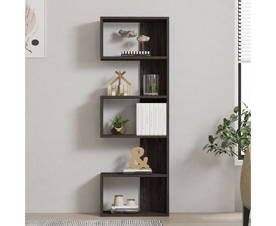 Βιβλιοθήκη Cascade pakoworld σε σκούρο καρυδί απόχρωση 51.8x22x150εκ - ΒΙΒΛΙΟΘΗΚΕΣ στο Milonadakis.gr
