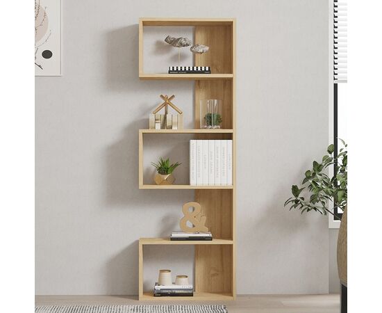 Βιβλιοθήκη Cascade pakoworld σε oak απόχρωση 51.8x22x150εκ - ΒΙΒΛΙΟΘΗΚΕΣ στο Milonadakis.gr
