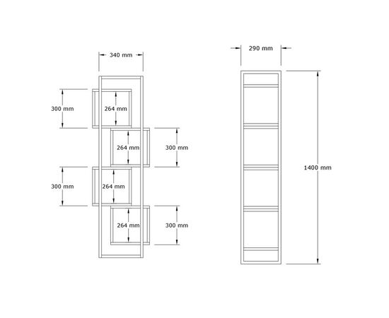 Βιβλιοθήκη Gridur pakoworld σε σκούρο καρυδί απόχρωση 44x29x140εκ - ΒΙΒΛΙΟΘΗΚΕΣ στο Milonadakis.gr