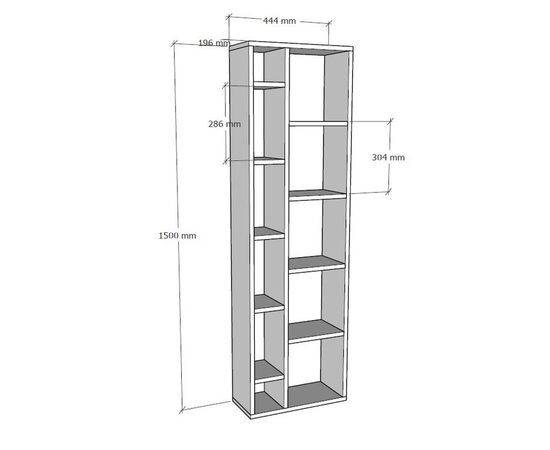 Βιβλιοθήκη Minicu pakoworld σε oak απόχρωση  44,4x19,6x150εκ - ΒΙΒΛΙΟΘΗΚΕΣ στο Milonadakis.gr