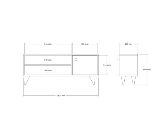 Έπιπλο τηλεόρασης Wison pakoworld σε sonoma απόχρωση 120x29x50εκ - ΕΠΙΠΛΑ ΤΗΛΕΟΡΑΣΗΣ στο Milonadakis.gr